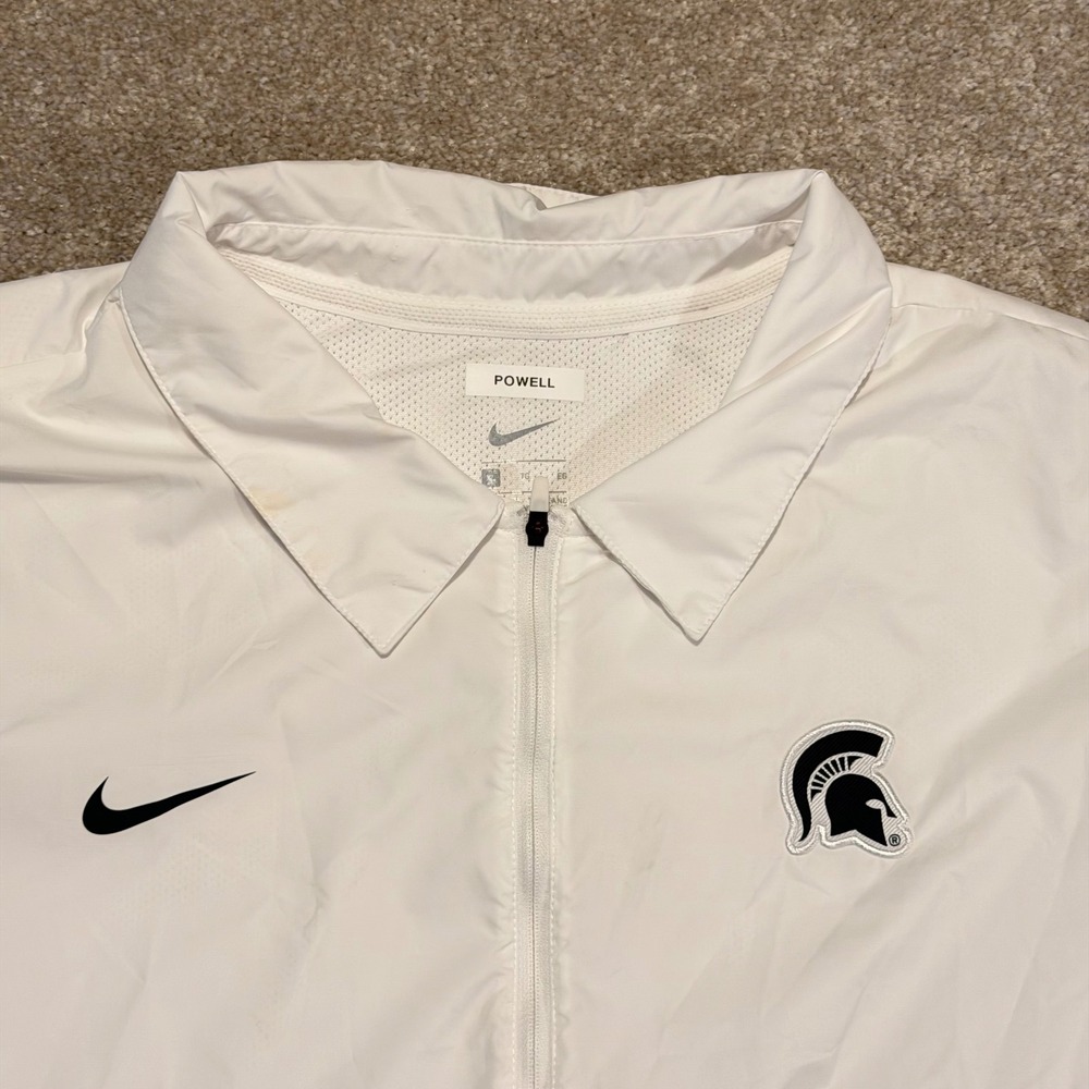 Nike Michigan State Spartans Windbreaker XL Quarter Zip Player Issued On Field - Picture 2 of 10